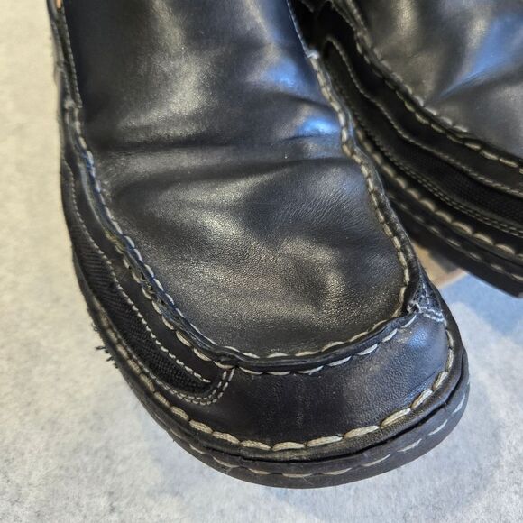 ? Clarks XTR Men’s Size 11.5 Black Slip On Leather Oxford Comfort Black